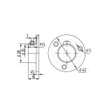 Штангодержатель D=25мм хром "Классик" арт.1232